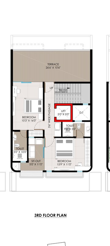 Floor Plan in 6+ BHK Villa at Moshi – for Sale