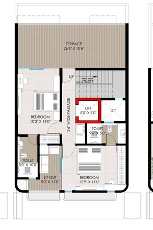 Floor Plan in 6+ BHK Villa at Moshi – for Sale