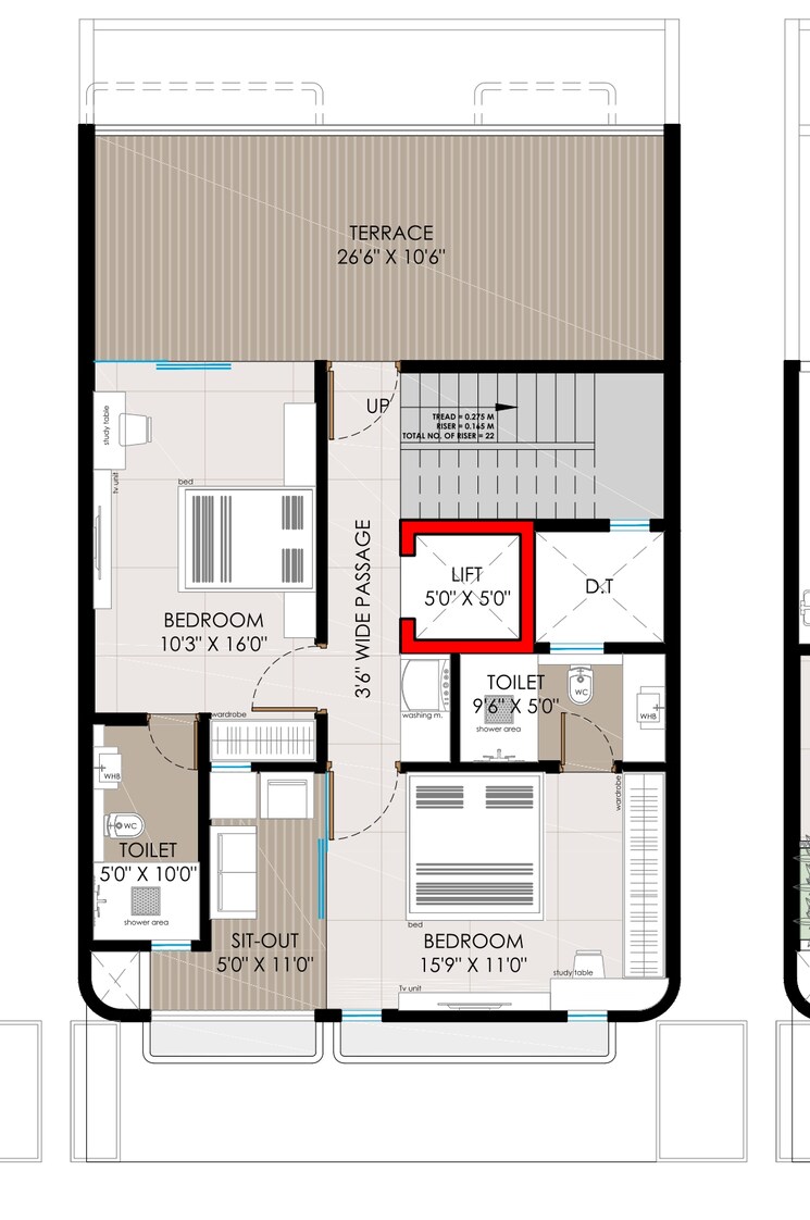 Floor Plan, moshi 6+ Bedroom 1500 Sq.Ft. Villa In Moshi Pune 9552855