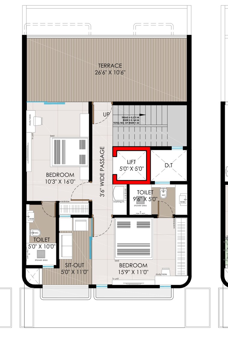 Floor Plan, moshi 6+ Bedroom 1500 Sq.Ft. Villa In Moshi Pune 9552855