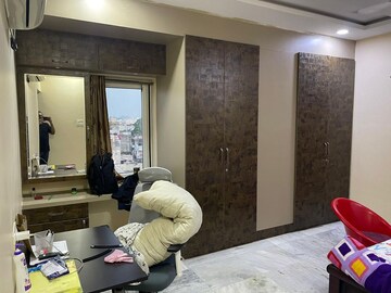 Living Room in 3 BHK Apartment at Theme Ambience Indralok Complex, Banjara Hills – for Rent