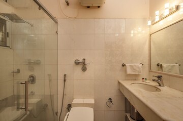 Bathroom in 4 BHK Villa at Adarsh Palm Meadows, Whitefield – for Rent