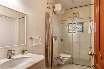 Bathroom in 4 BHK Villa at Adarsh Palm Meadows, Whitefield – for Rent