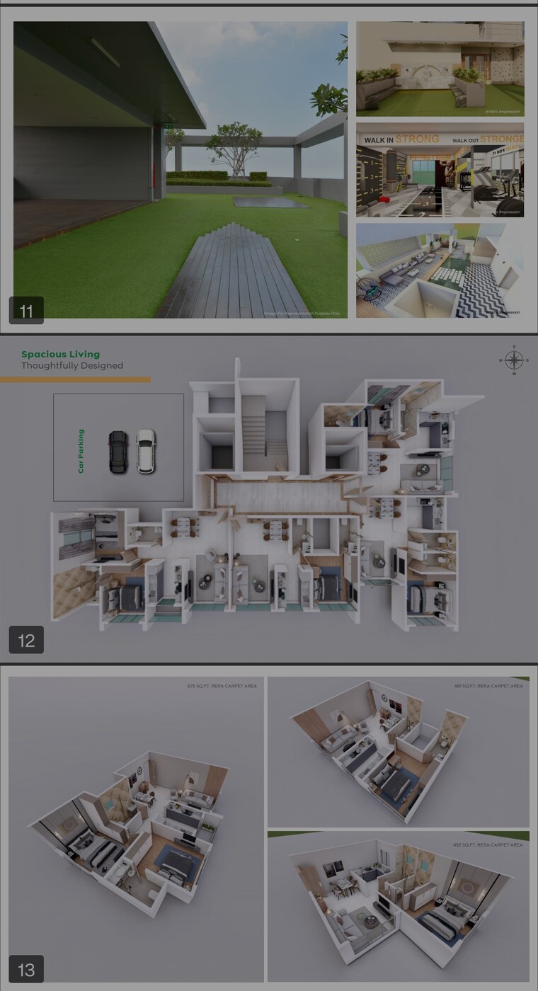 Floor Plan, swami-rajanigandha-chs 1 Bedroom 481 Sq.Ft. Apartment In Vikhroli East Mumbai 9553593