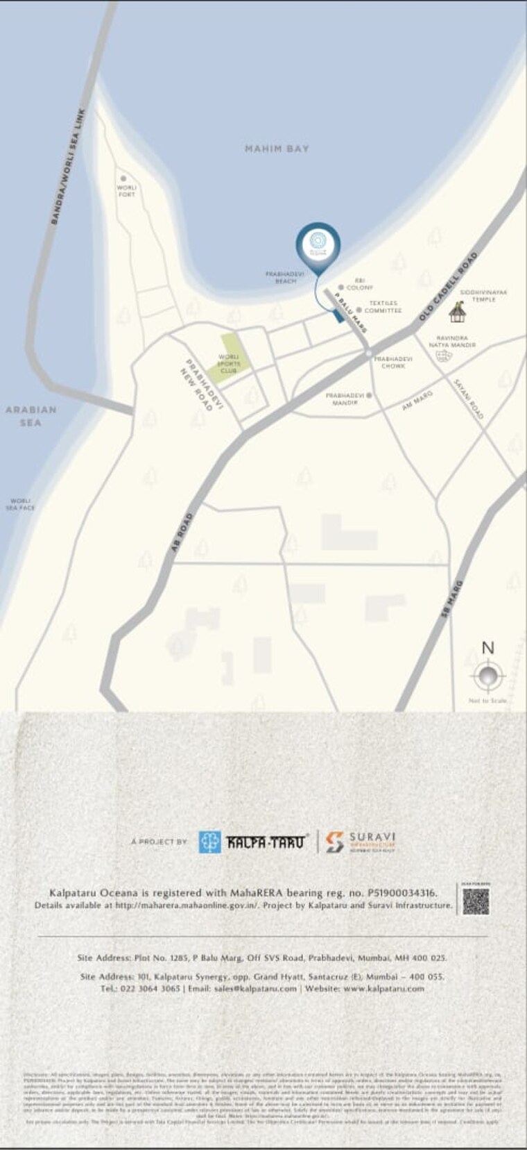 Map Location, kalpataru-oceana 4 Bedroom 2307 Sq.Ft. Apartment In Prabhadevi Mumbai 9553611