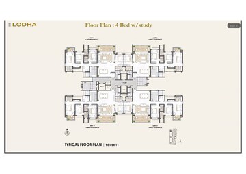 Floor Plan in 3 BHK Apartment at Kharadi – for Sale