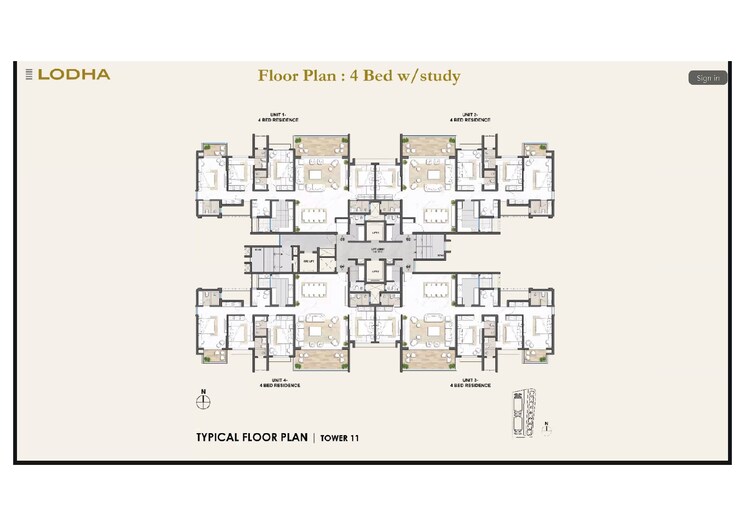Floor Plan, kharadi 3 Bedroom 1250 Sq.Ft. Apartment In Kharadi Pune 9553695