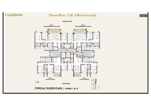 Floor Plan in 3 BHK Apartment at Kharadi – for Sale