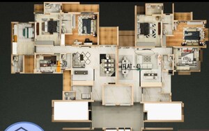 Floor Plan in 4 BHK Apartment at Master Canteen Area – for Sale