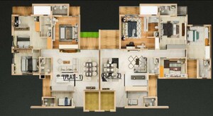 Floor Plan in 4 BHK Apartment at Master Canteen Area – for Sale