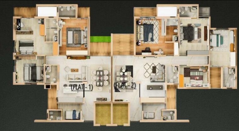 Floor Plan, master canteen area 4 Bedroom 2800 Sq.Ft. Apartment In Master Canteen Area Bhubaneswar 9554115
