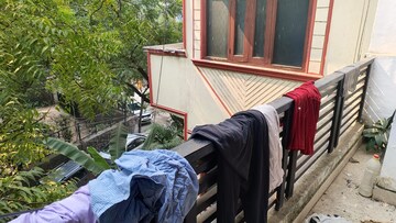 Balcony in 2.5 BHK Builder Floor at Krishna Apartments Adchini, Adchini – for Sale