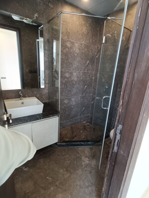 Bathroom in 3 BHK Builder Floor at Ansal API Esencia, Sector 67 – for Rent