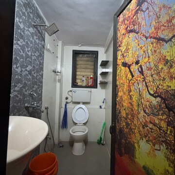 Bathroom in 2 BHK Apartment at Giriraj CHS Panvel, Panvel Sector 15a – for Rent
