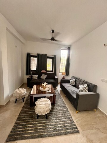 Living Room in 3 BHK Builder Floor at DLF Cyber Park, Sector 20 – for Rent