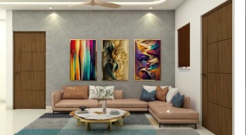 Living Room in 3 BHK Apartment at Rajapushpa Provincia, Narsingi – for Rent