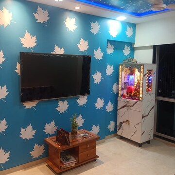 Living Room in 1 BHK Apartment at Sheth Vasant Galaxy, Goregaon West – for Rent