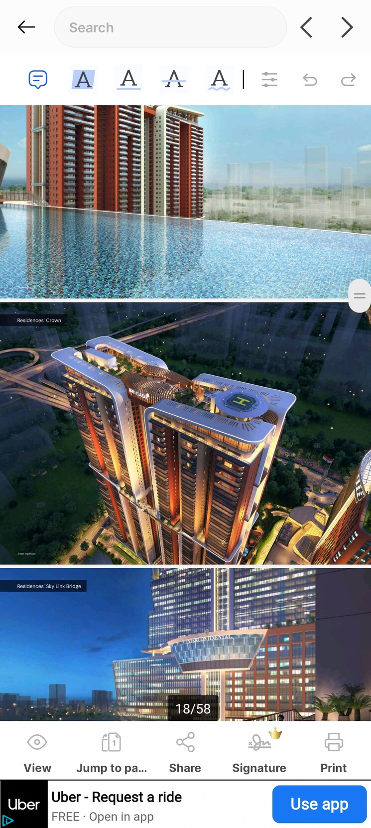 Exterior View, brigade-gateway 4 Bedroom 4123 Sq.Ft. Apartment In Kokapet Hyderabad 9554859