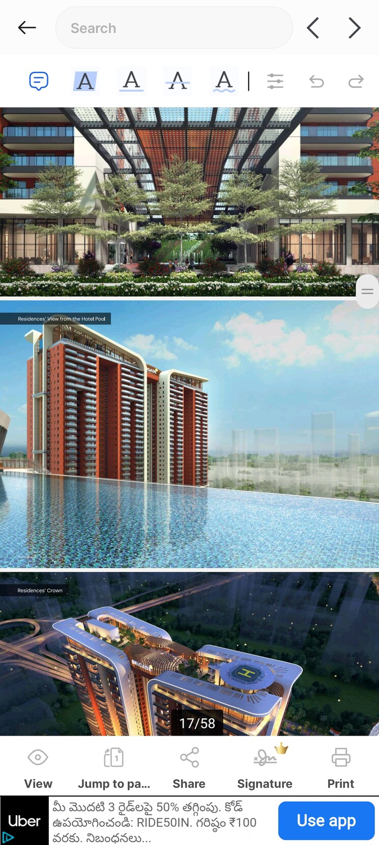Exterior View, brigade-gateway 4 Bedroom 4980 Sq.Ft. Apartment In Kokapet Hyderabad 9554860