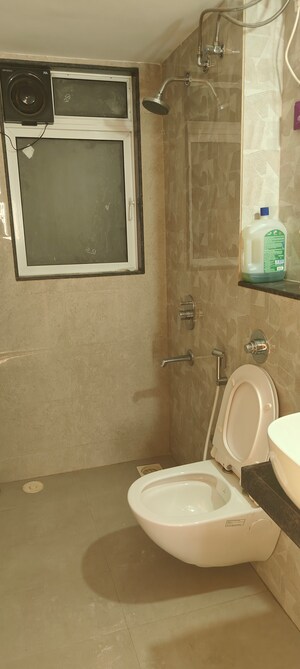 Bathroom in 2 BHK Apartment at Ashar Axis, Majiwada – for Rent