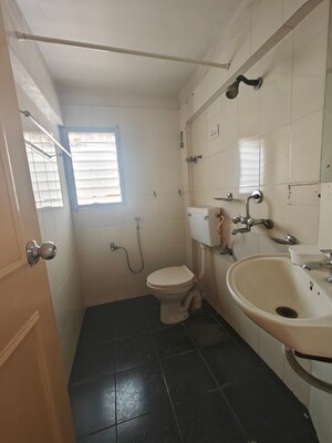 Bathroom in 2 BHK Apartment at Sea Breeze Tower, Nerul – for Rent