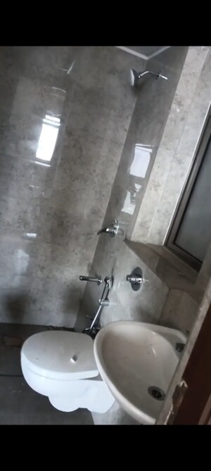 Bathroom in 1 BHK Apartment at Sheth Irene, Malad West – for Rent