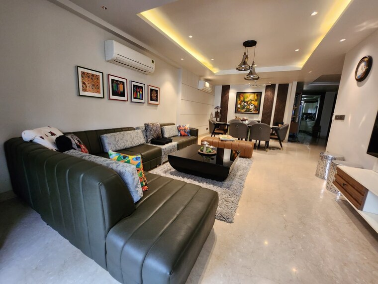 Living Room, indiabulls-enigma 4 Bedroom 3400 Sq.Ft. Apartment In Sector 110 Gurgaon 9555080