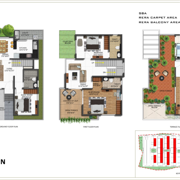 Floor Plan, shriram-chirping-grove 3.5 Bedroom 2628 Sq.Ft. Villa In Sarjapur Bagalur Road Bangalore 9555307