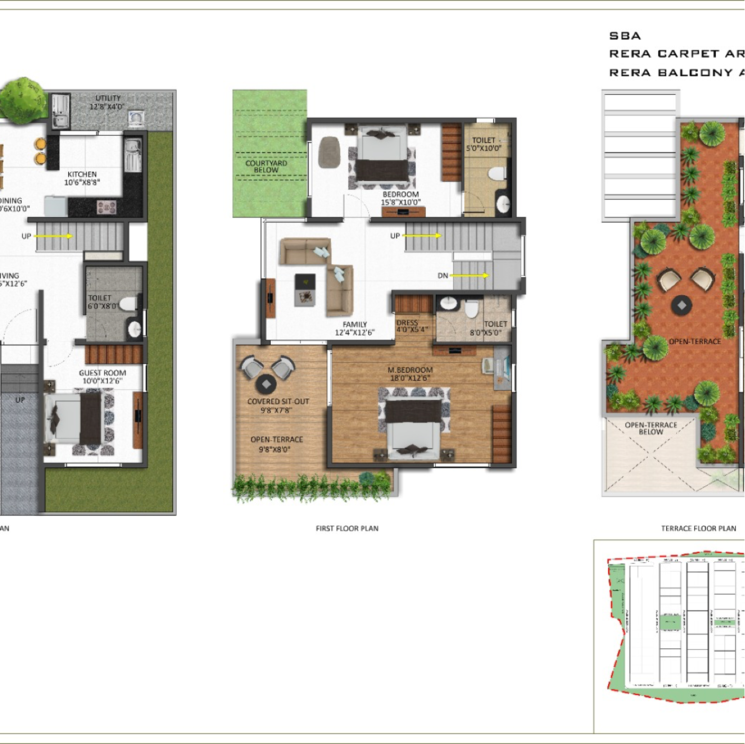 Floor Plan, shriram-chirping-grove 3.5 Bedroom 2628 Sq.Ft. Villa In Sarjapur Bagalur Road Bangalore 9555307