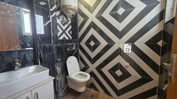 Staircase in 3 BHK Builder Floor at Freedom Fighters Enclave – for Rent