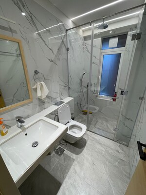 Bathroom in 3 BHK Apartment at Satguru Rendezvous, Bandra West – for Rent