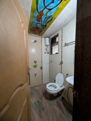 Bathroom in 2.5 BHK Apartment at Trishul Patel Heights, Ghansoli – for Rent