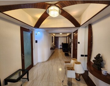 Living Room in 4 BHK Apartment at Rustomjee 9 JVPD, Juhu – for Rent