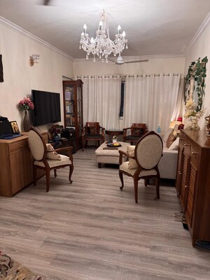 Living Room in 2 BHK Apartment at Sea-Side Apartment, Bandra West – for Rent