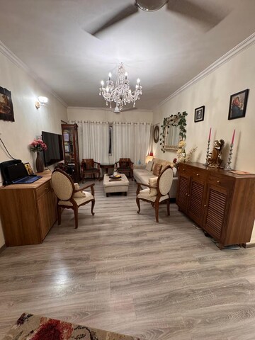 Living Room in 2 BHK Apartment at Sea-Side Apartment, Bandra West – for Rent