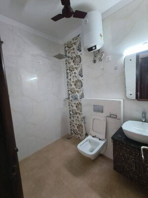 Bathroom in 3 BHK Builder Floor at Chattarpur – for Rent