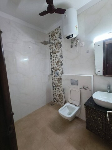 Bathroom in 3 BHK Builder Floor at Chattarpur – for Rent
