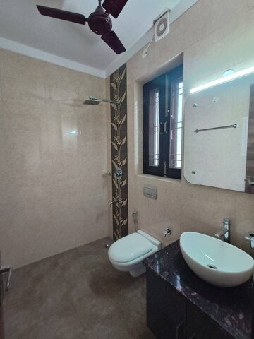 Bathroom in 3 BHK Builder Floor at Chattarpur – for Rent