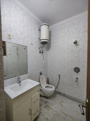 Bathroom in 3 BHK Builder Floor at Chattarpur – for Rent
