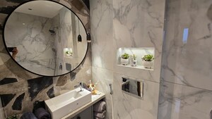 Attached Bathroom in 3 BHK Apartment at Adani Ten BKC, Bandra East – for Rent