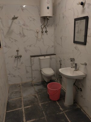 Bathroom in 3 BHK Builder Floor at Chattarpur – for Rent