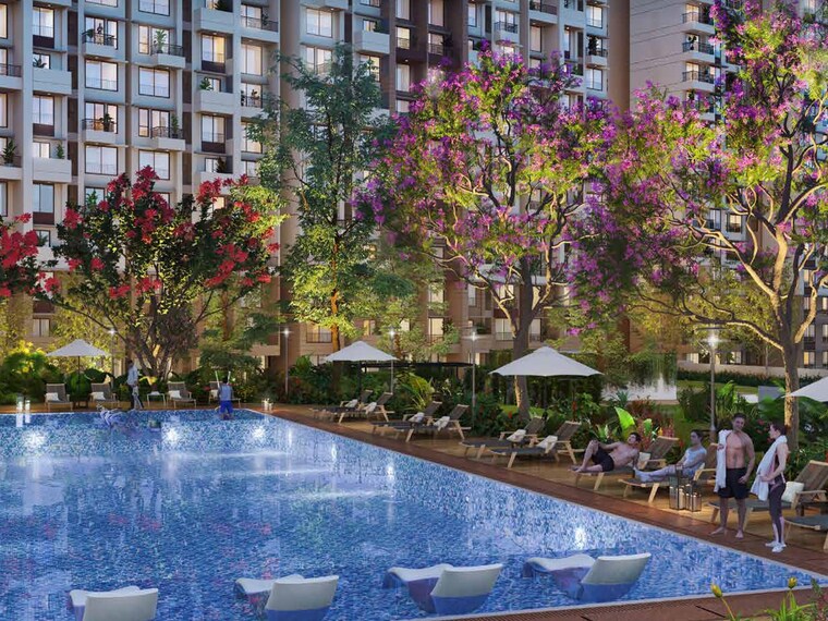 Swimming Pool, shapoorji-pallonji-joyville-celestia 2 Bedroom 670 Sq.Ft. Apartment In Hadapsar Pune 9557067
