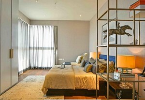 Living Room in 4 BHK Apartment at Runwals The Reserve, Worli – for Sale