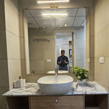 Bathroom in Studio Apartment at Gaur Runway Suites, Gaur Yamuna City – for Rent
