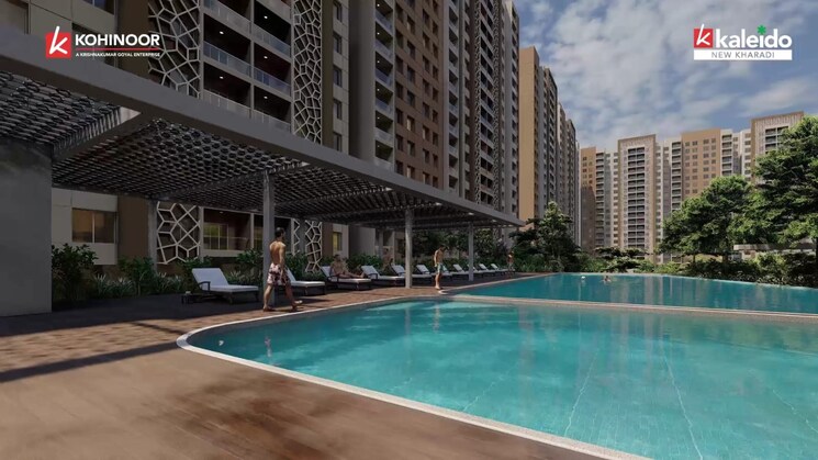 Swimming Pool, kohinoor-kaleido 2 Bedroom 767 Sq.Ft. Apartment In Kharadi Pune 9557827