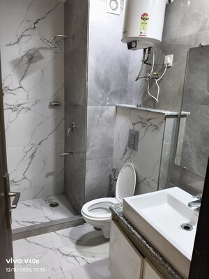 Bathroom in 3 BHK Builder Floor at Vasant Kunj – for Rent