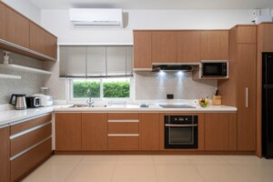 Kitchen in 4 BHK Apartment at Vanrai Shree CHS, Goregaon East – for Rent