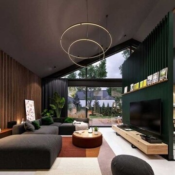 Living Room in 4 BHK Apartment at Vanrai Shopping Premises, Goregaon East – for Rent