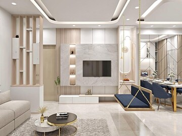 Living Room in 4 BHK Apartment at Vanrai Shopping Premises, Goregaon East – for Rent