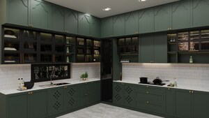 Kitchen in 4 BHK Apartment at Mhada Vanrai Colony, Goregaon East – for Rent